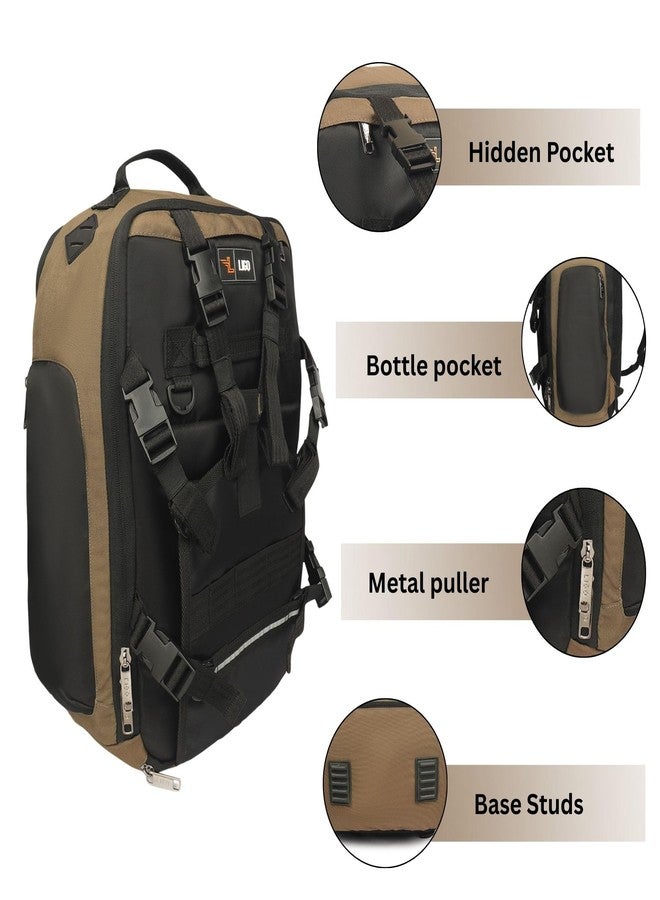 Ligo Water Resistant Hammer Travel Laptop Bag | Motorcycle Backpack Bag for Men | Riding Backpack for Men and Women (Beige) - Image 2