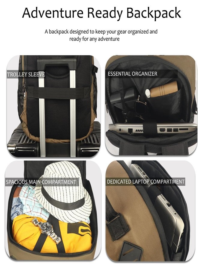 Ligo Water Resistant Hammer Travel Laptop Bag | Motorcycle Backpack Bag for Men | Riding Backpack for Men and Women (Beige) - Image 4