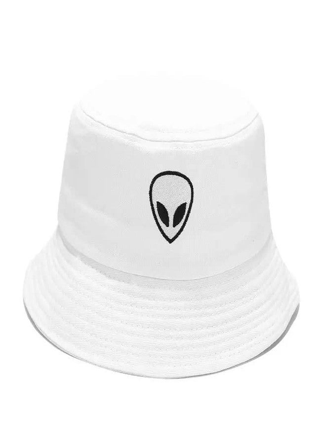 FASHOLIC Unisex Alien Bucket Hat (White) - Image 1