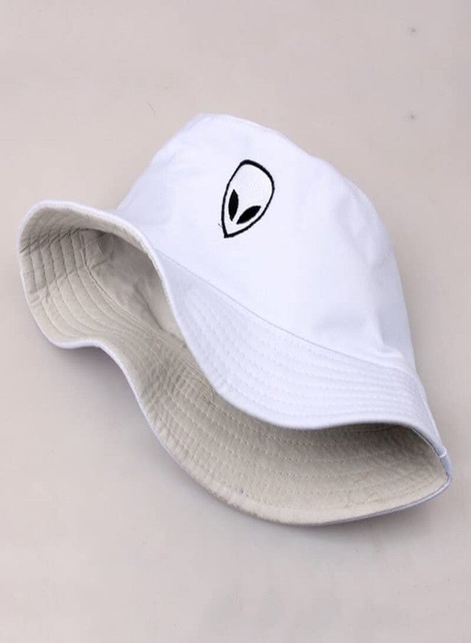 FASHOLIC Unisex Alien Bucket Hat (White) - Image 3