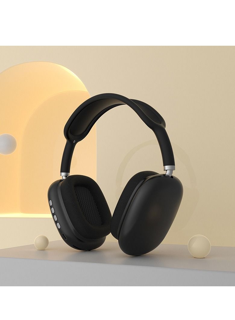 New P9 bluetooth headset  wireless sports game noise reduction fresh headset universal earphone(black) - Image 1