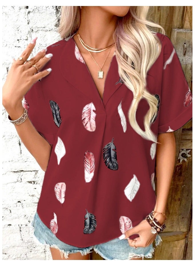 Shougu New Feather Printed Shirt 