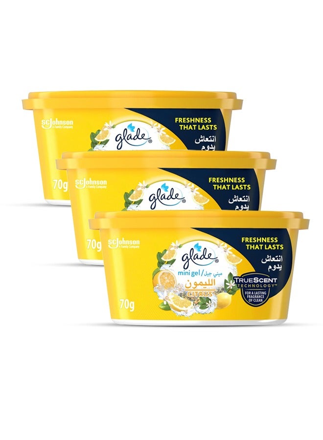 Glade Mini Gel Citrus 3x70GM Pack of 3 - Image 1
