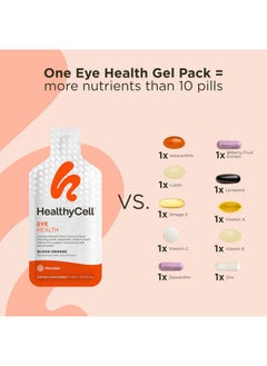 Healthycell Healthycell Eye Health - Lutein and Zeaxanthin Supplement with Eye Vitamins Including Beta Carotene for Eye Health, Sight Care, Macular Support - Maximum Absorption - 30 Gel Packs  - Image 5