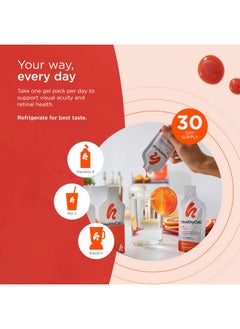 Healthycell Healthycell Eye Health - Lutein and Zeaxanthin Supplement with Eye Vitamins Including Beta Carotene for Eye Health, Sight Care, Macular Support - Maximum Absorption - 30 Gel Packs  - Image 4