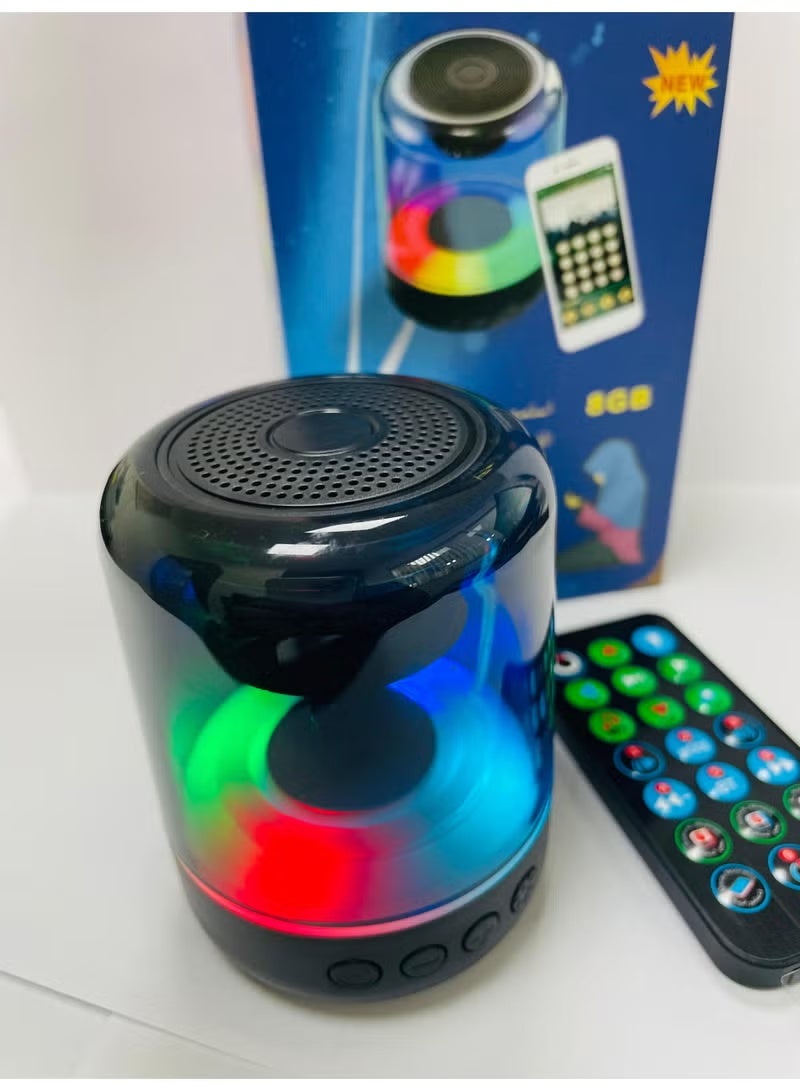 ريبنيو مكبر صوت رقمي محمول للقرآن الكريم، مكبر صوت للقرآن الكريم مع جهاز تحكم عن بعد، مشغل MP3 لمكبر صوت القرآن الكريم، مترجم للقرآن الكريم، قابل لإعادة الشحن عبر منفذ USB، سعة 8 جيجابايت، أكثر من 18 قارئًا و15 ترجمة متوفرة (أسود) - Image 4