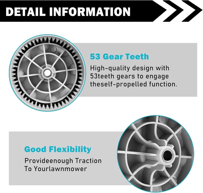 Sutmorly 734-04018 Front Drive Wheels Fit for Troy Bilt TB240 Mower- 8" Lawn Mower Wheels Tires for Troy Bilt Tuff Cut 210 230 Craftsman MTD Self Propelled Mower 12AV569Q597, Set of 2 - Image 4