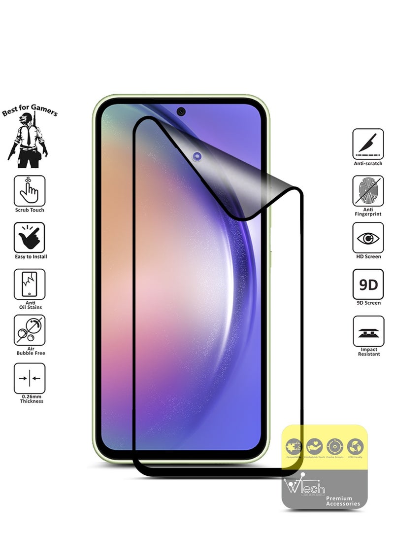 Wtech Samsung Galaxy A54 5G 2023 Nano Ceramic Anti Fingerprint Full Glue Full Matte Flexible Screen Protector (MSCNMN) - Clear - Image 2