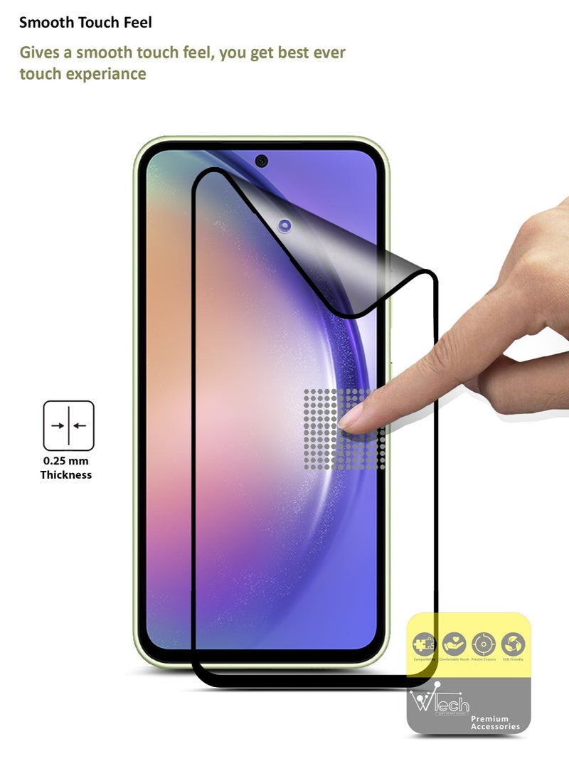 Wtech Samsung Galaxy A54 5G 2023 Nano Ceramic Anti Fingerprint Full Glue Full Matte Flexible Screen Protector (MSCNMN) - Clear - Image 4