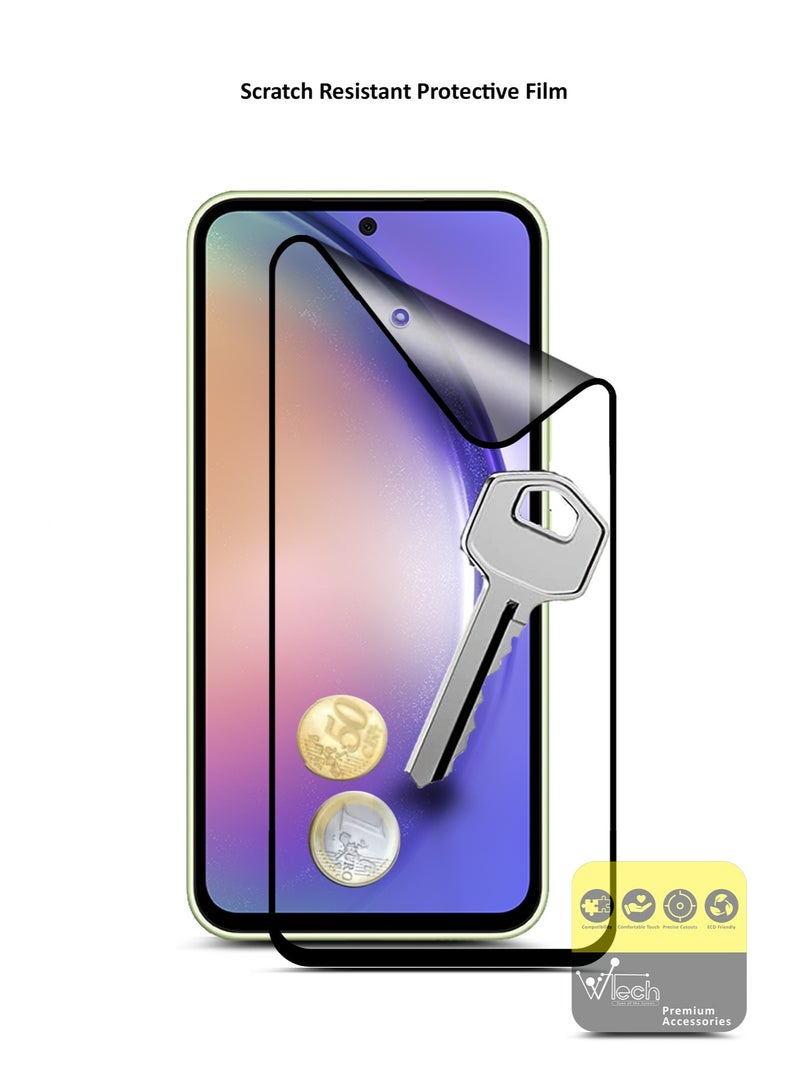 Wtech Samsung Galaxy A54 5G 2023 Nano Ceramic Anti Fingerprint Full Glue Full Matte Flexible Screen Protector (MSCNMN) - Clear - Image 3