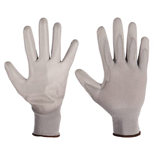 Klaxon Grant PU Coated Grey Polyester Safety Hand Gloves - Pair of 1 - Image 2