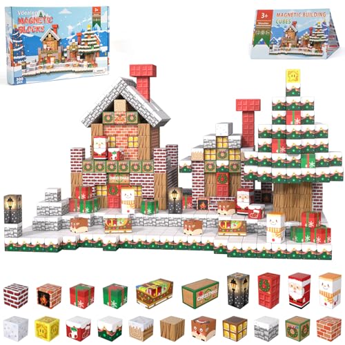 Vdealen 300 PCS Magnetic BlocksMagnetic Building Blocks Stacking Magnetic Cubes Toy for Kids STEM Montessori Sensory Toys for Boys and Girls Age 3 4 5 6 7 8 9 10 11 12 Christmas Birthday Gift - Image 1