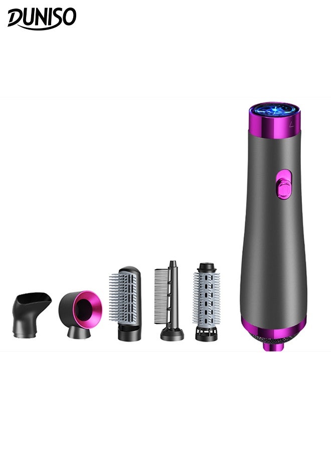 DUNISO 5 in 1 Multifunctional Hair Dryer Detachable Hot Air Comb Brush Hairstyler Negative Ion Salon Hot Air Styler and Styling Tool Set Magic Styler Automatic Air Curling Iron for Curl, Straighten, Volume, Blow Dry - Image 1