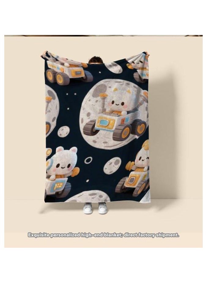 general Children's or student cartoon flannel thin blanket (warm and comfortable, suitable for sleep, games) 100cm*150cm - 1071 - Image 4