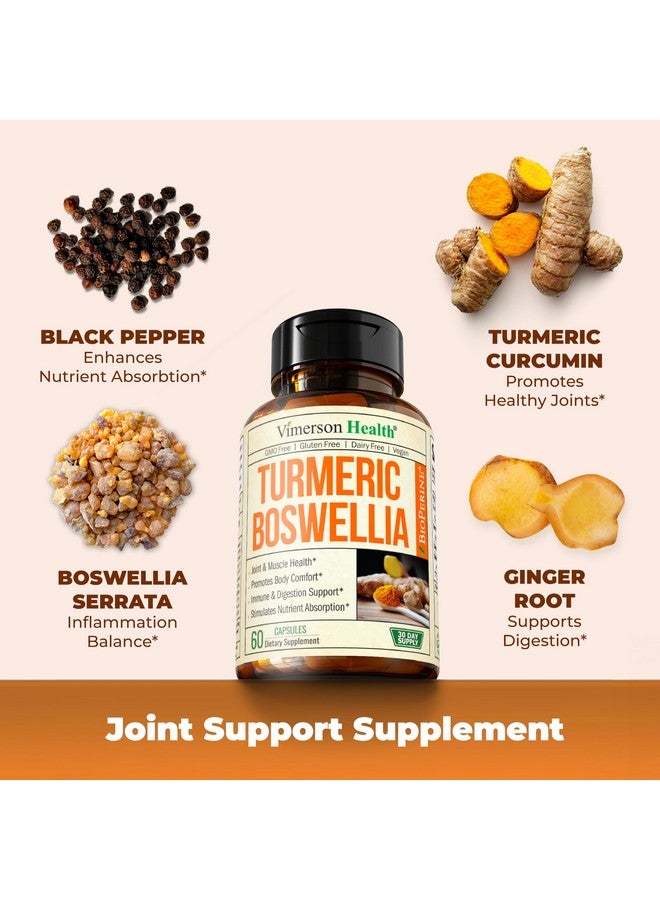 Vimerson Health Turmeric Supplement with 65% Boswellia Extract Capsules - Turmeric Curcumin Supplement 95% Curcuminoids - Boswellia Serrata, Black Pepper, Organic Turmeric and Ginger Root Capsules - 60 Tumeric Caps - Image 5
