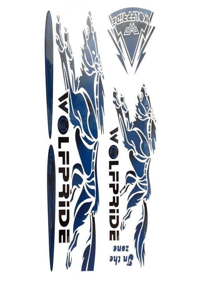 Wolf Pride Vinyl Cricket bat Sticker Zone Cricket Bat (Blue, Sticker) - Image 2