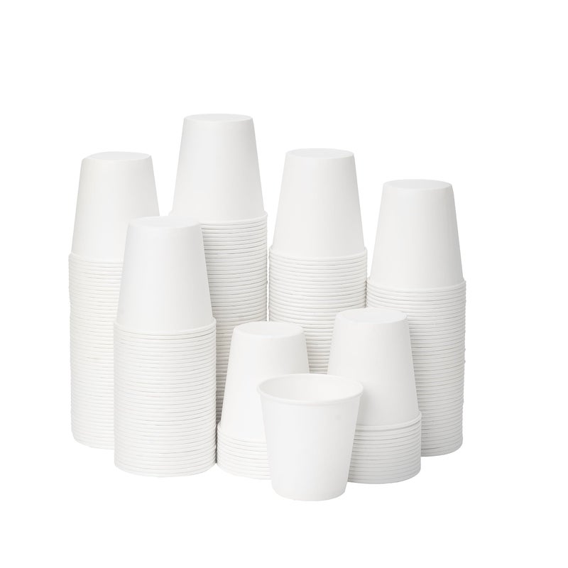 RACETOP 3 oz Paper Cups 600 count Disposable Bathroom Cups Mouthwash Cups Small Snack Cups Ideal for Bathroom Home Party