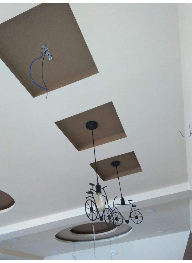 DarkVision Black Hanging Lights for Living Room/Pendant Lights for Ceiling/Hanging Lamps for Home Decoration/Decorative Hanging Lights,Metal (Cycle SL) - Image 5