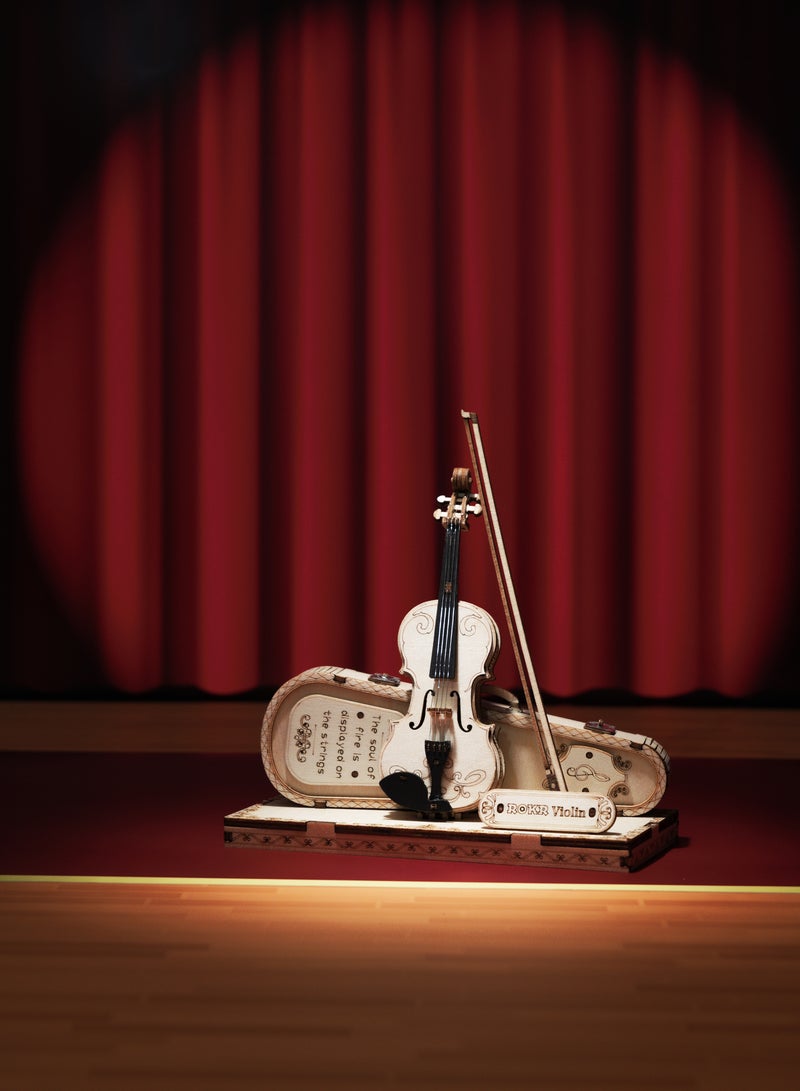 ROKR Violin Capriccio Model 3D Wooden Puzzle TG604K,3D Wooden Puzzles for Adults/Teens, Creative Home Decor, Unique Gift for Craft Hobby Adults/Teens - Image 2