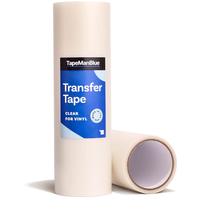TapeManBlue Clear Transfer Tape for Vinyl 12 x 50 Roll Made in America