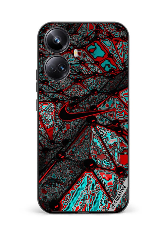 VR CREATIVE غطاء حماية لهاتف Realme 10 Pro Plus بتصميم نايك متعدد الألوان - Image 1