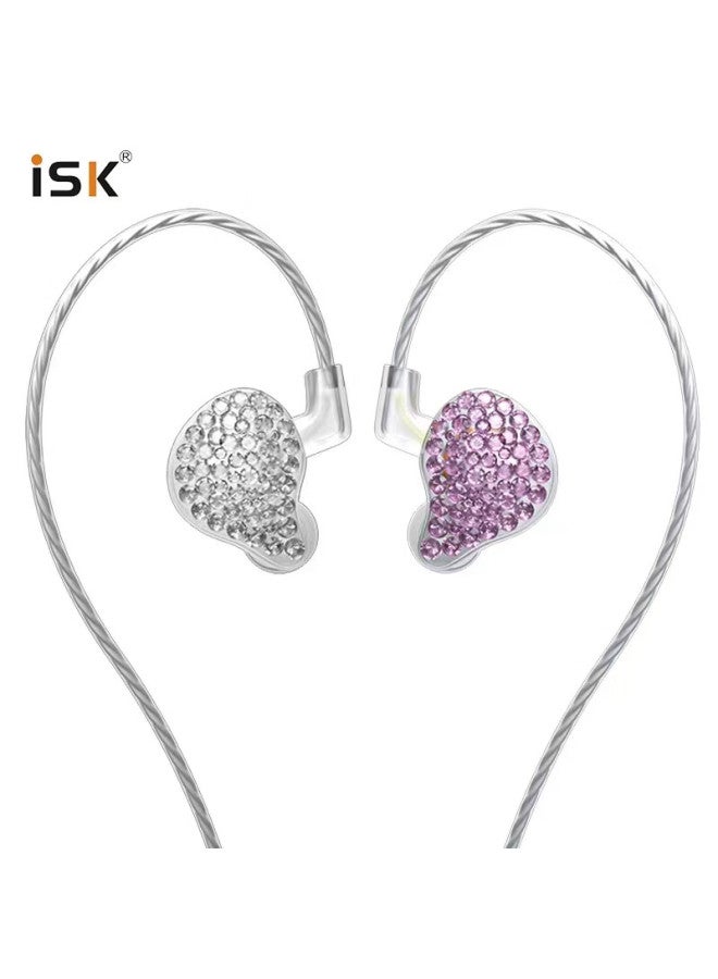 isk سماعات إسك إس80 داخل الأذن لمراقبة الصوت، هاي فاي عالي الدقة، لبث مباشر، استوديوهات تسجيل احترافية، والاستماع للموسيقى، لون فضي - Image 3