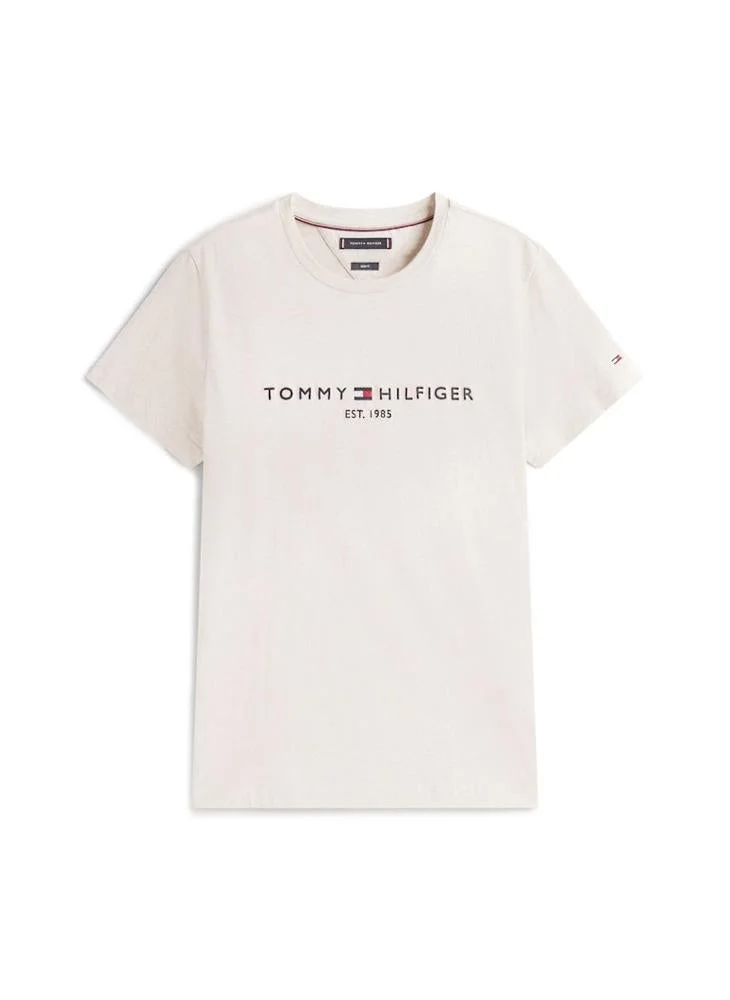 TOMMY HILFIGER Logo Embroidery Slim Jersey T-Shirt