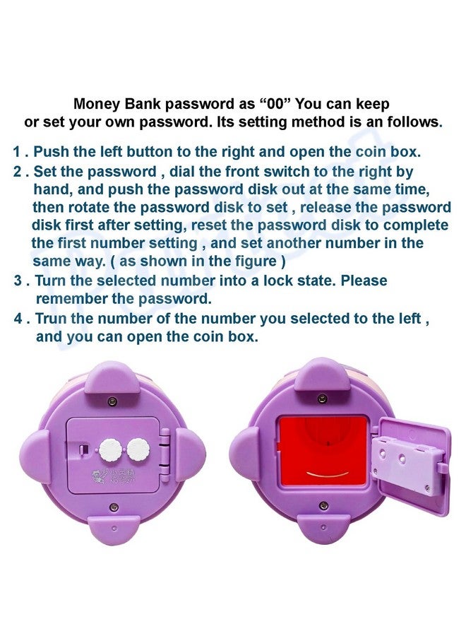 Parteet Space Shape Gullak Money Bank With Number Code Lock|Secure Piggy Bank For Kids & Adults|Unique Coin Savings Box|Ideal Gift With Password Protection,Coin Box For Kids (Assorted Colour) - Modern - Image 5