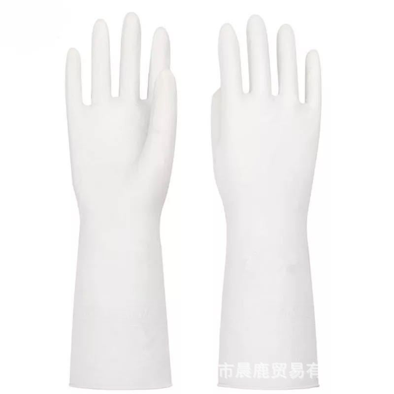 Stall 10 yuan 3 pairs of gloves plastic steel gloves dishwashing gloves housework gloves kitchen durable pvc gloves latex White White