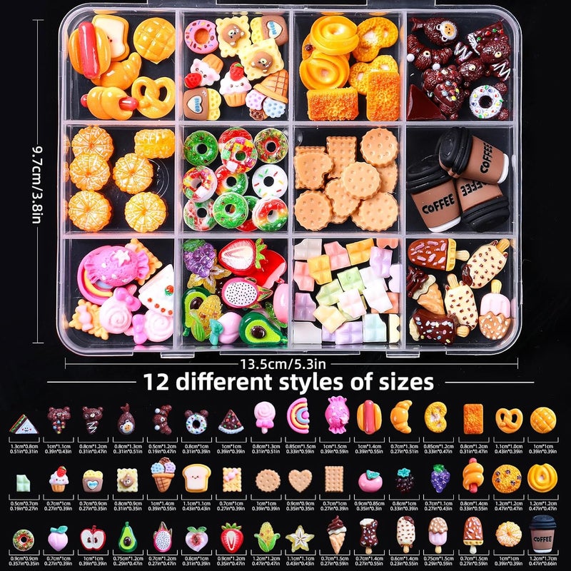 MAYCREATE 3D Cartoon Nail Charms 12Style Kawaii Sweetly Stylish Nail Art Charms DIY Art Supplies Craftwith Storage Box - Image 5
