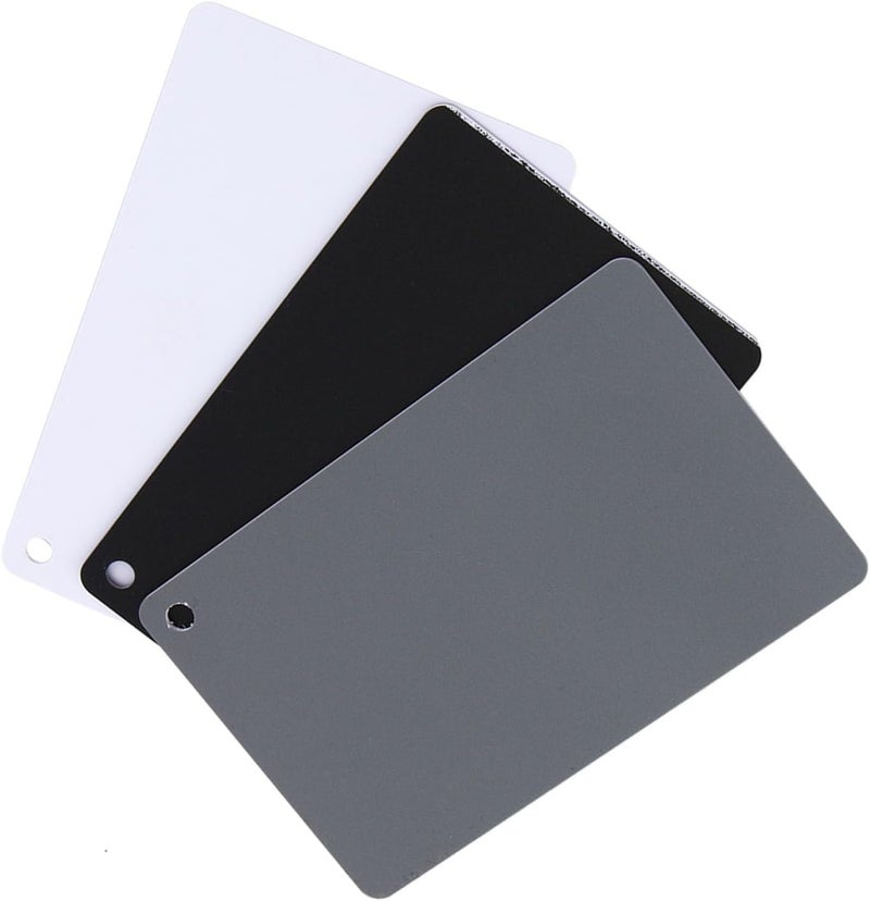Yoidesu Grey Card White Balance Card, 3 in 1 18% Gray Cards Custom Color Calibration, Digital Color Correction Set with Quick Release Plastic Buckle, for DSLR and Film - Image 3