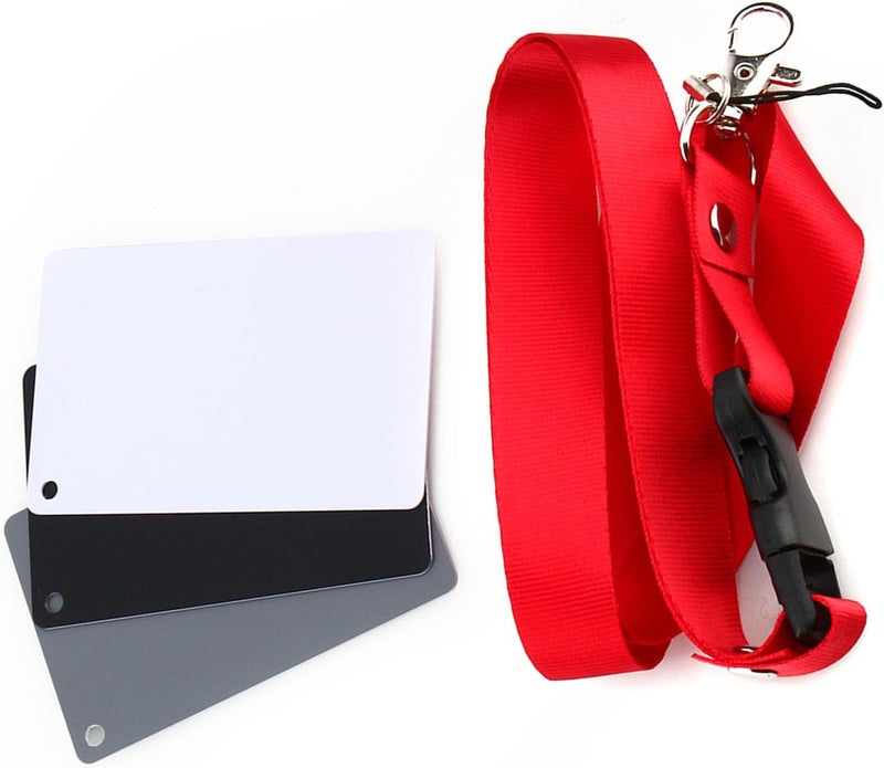 Yoidesu Grey Card White Balance Card, 3 in 1 18% Gray Cards Custom Color Calibration, Digital Color Correction Set with Quick Release Plastic Buckle, for DSLR and Film - Image 4