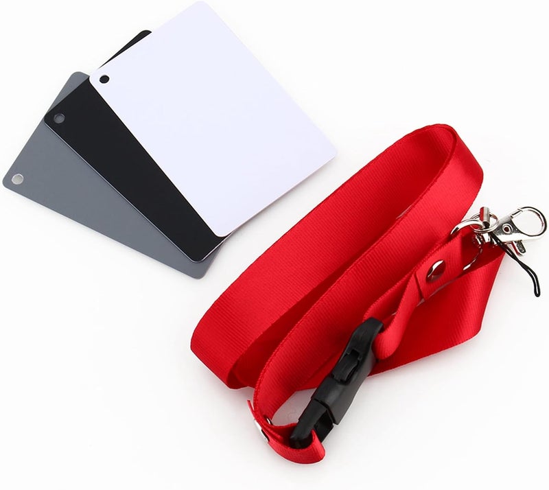 Yoidesu Grey Card White Balance Card, 3 in 1 18% Gray Cards Custom Color Calibration, Digital Color Correction Set with Quick Release Plastic Buckle, for DSLR and Film - Image 5