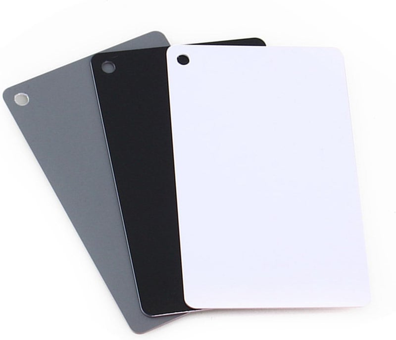 Yoidesu Grey Card White Balance Card, 3 in 1 18% Gray Cards Custom Color Calibration, Digital Color Correction Set with Quick Release Plastic Buckle, for DSLR and Film - Image 2