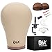 GEXWORLDWIDE GEX 20"-24" Cork Canvas Block Head Mannequin Head Wig Display Styling Head With Mount Hole (Light Brown, 20.5") - Image 2
