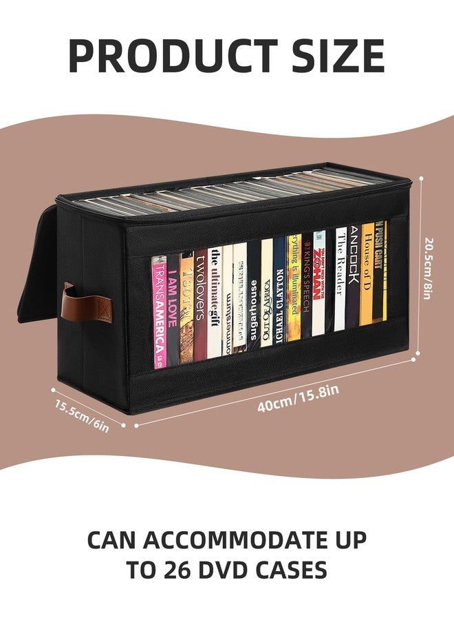 Wanapure DVD Storage Box - 4 Pack DVD Case Holder with Zip Lid, Media Storage Case for DVDs, CDs, Video Game Disks,Blu Ray Disc,DVD Organizer with Clear Window for Easy Access To Your Collection - Image 2