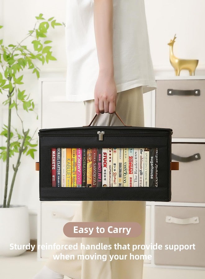 Wanapure DVD Storage Box - 4 Pack DVD Case Holder with Zip Lid, Media Storage Case for DVDs, CDs, Video Game Disks,Blu Ray Disc,DVD Organizer with Clear Window for Easy Access To Your Collection - Image 3
