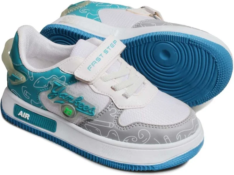Fast Step Kids Sports Shoes Anatomical Sole Lightweight Sneakers Unisex Shoes Ice 461xca3002