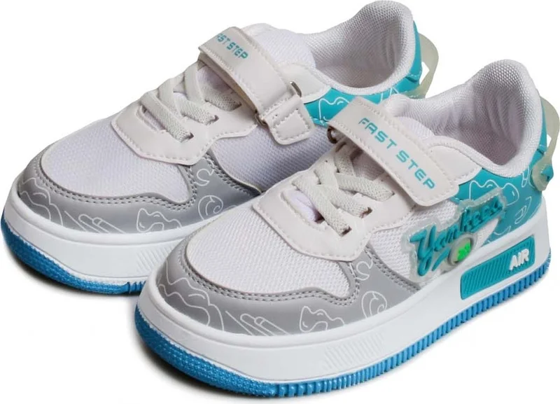 Fast Step Kids Sports Shoes Anatomical Sole Lightweight Sneakers Unisex Shoes Ice 461xca3002