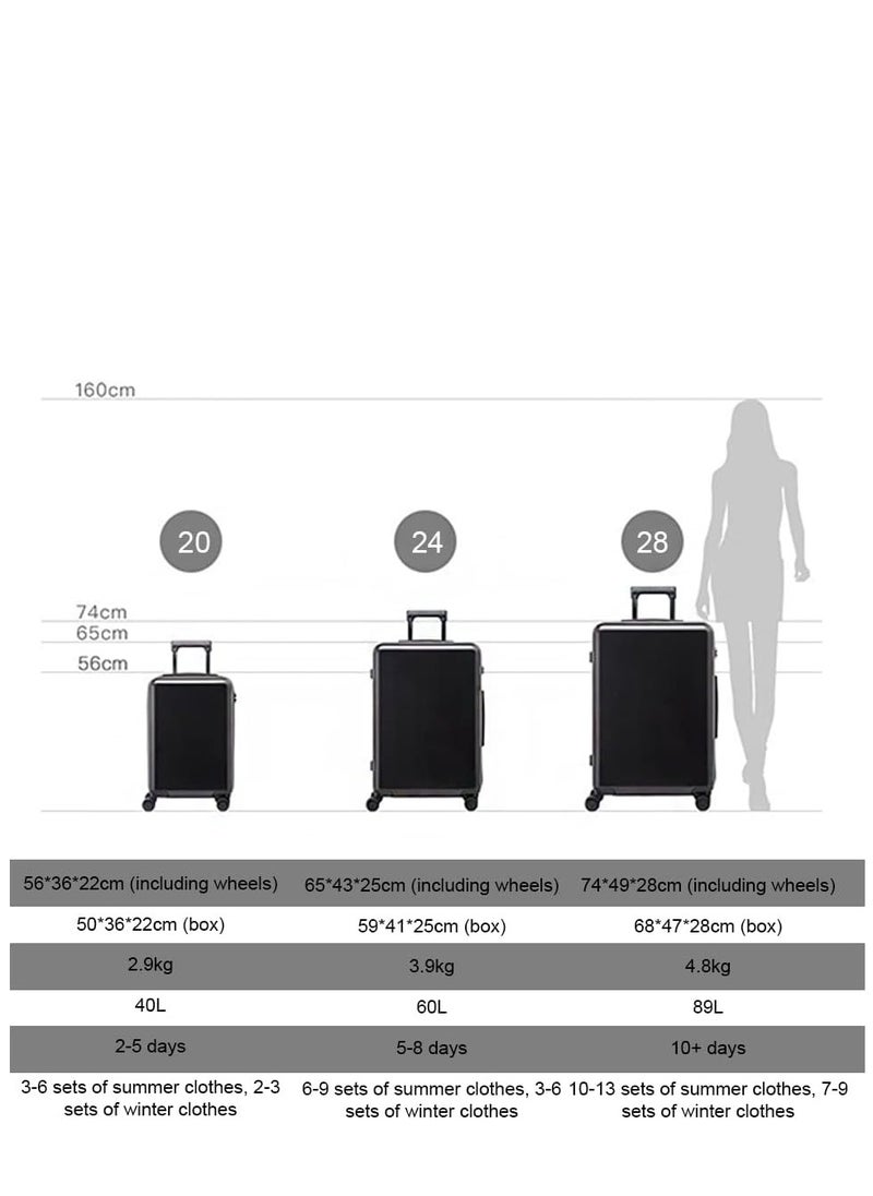كروسلاند - حقيبة سفر كروسلاند 4 عجلات وقفل امان TSA مع سوستة توسيع لزيادة المساحة التخزينية 25% - مقاس 24 بوصة  65 سم - Image 1
