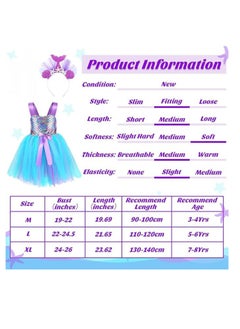 Dress for Girls Kids Mermaid Costume Outfits with Headband Princess Dress Up Sequined Mesh Skirt for Birthday Party Prom Gift - pzsku/ZA7814AE62C73BC8310F3Z/45/_/1718675794/70456952-6a42-4d52-a8ac-0da08bb812c0