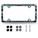 MUAWUOIK Ocean Wave License Plate Frame Blue Texture Japanese Traditional Waves Print License Plate Funny Stainless Steel Accessory Colorful License Plate Personalise Decoration with Screws 123 x 63 - Image 2