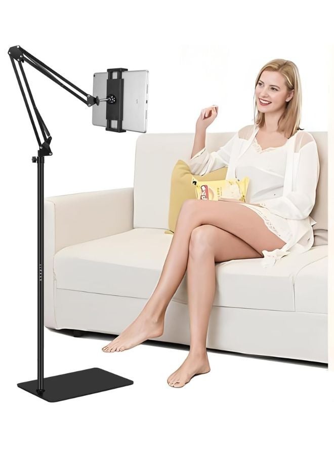 بيتشو حامل أرضي للكمبيوتر اللوحي، حامل أرضي قابل لتعديل الارتفاع لأجهزة iPad متوافق مع iPhone وiPad Pro وAir Mini وSamsung Tab وKindle وقارئات الكتب الإلكترونية أو غيرها - Image 2