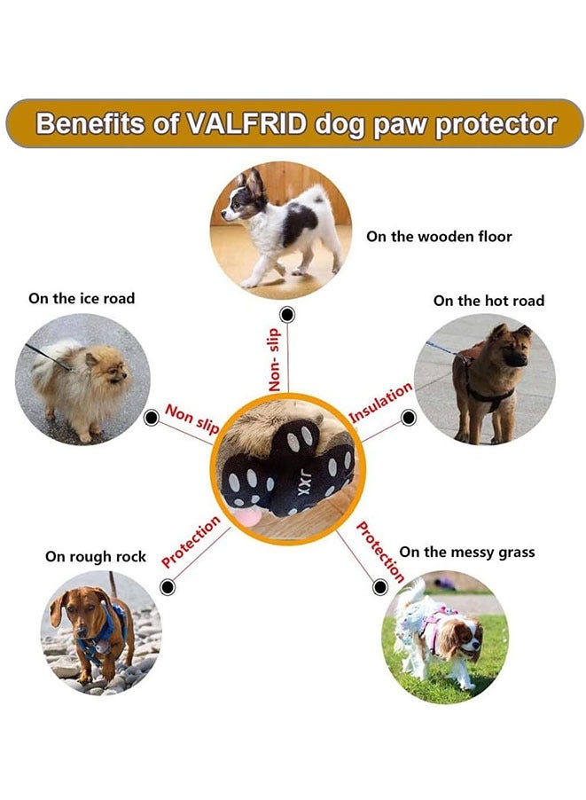 Muyixin وسادات حماية مخالب الكلاب غير القابلة للانزلاق للحفاظ على الكلاب من الانزلاق على الأرضيات الخشبية، أحذية كلاب غير قابلة للانزلاق، جوارب بديلة للتحكم في الجر - Image 2