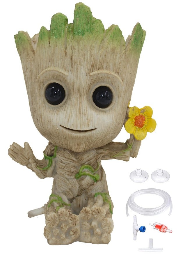 تيمو زينة فقاعات الهواء لحوض السمك من تيمو، أشغال يدوية من الراتنج لمضخة الهواء لحوض السمك مع حجر فقاعات الهواء (كبير) - Image 1