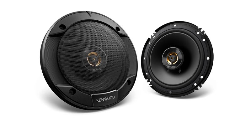 Kenwood KFC-1666R Road Series Car Speakers (Pair) - 6.5" 2-Way Car Coaxial Speakers, 300W, 4-Ohm Impedance, Cloth Woofer & Balanced Dome Tweeter, Heavy Duty Magnet Design - Image 1