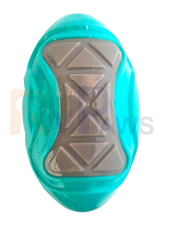 Dogs Non-Toxic Rugby Ball Shape Chew Toy | Natural & Soft Latex Training Squeaky Interactive Toy For Dog And Pet - 1Pcs (Color May Vary) - Image 2