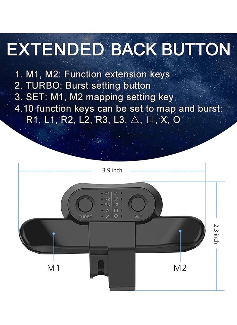 Memo - PS4 Controller Paddles Strike Pack for Playstation 4 Controller, Back Button Attachment/Turbo Function FPS/Customization Mapping Buttons/Audio Jack - Image 1