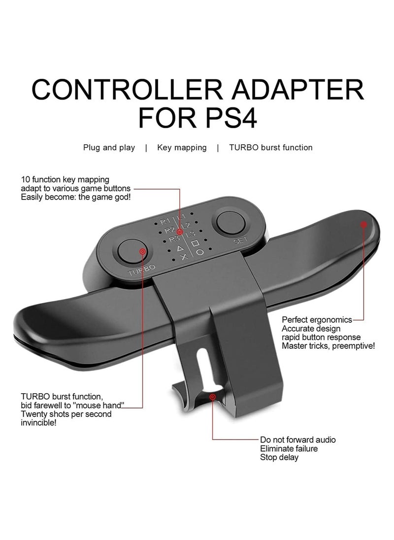 Memo - PS4 Controller Paddles Strike Pack for Playstation 4 Controller, Back Button Attachment/Turbo Function FPS/Customization Mapping Buttons/Audio Jack - Image 1