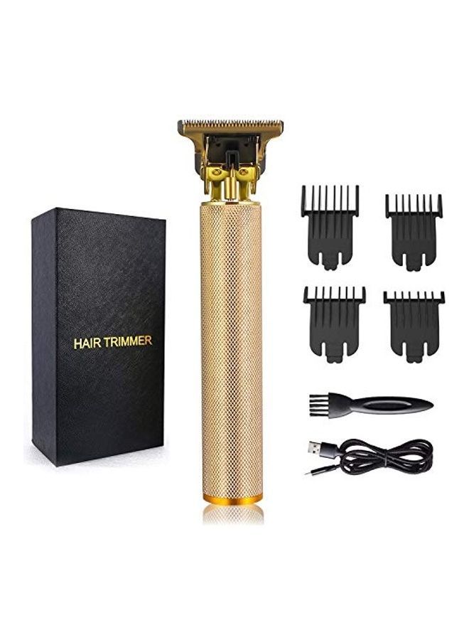 طقم ماكينة تشذيب شعر اللحية بدون سلك ذهبي/ أسود